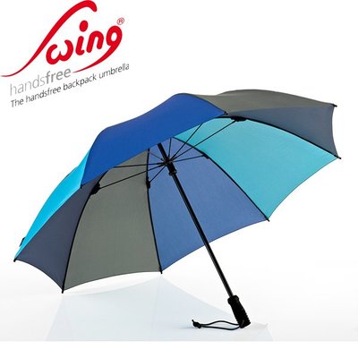 德國[EuroSCHIRM] 全世界最強雨傘 SWING HANDSFREE / 免持健行傘 大(灰藍)