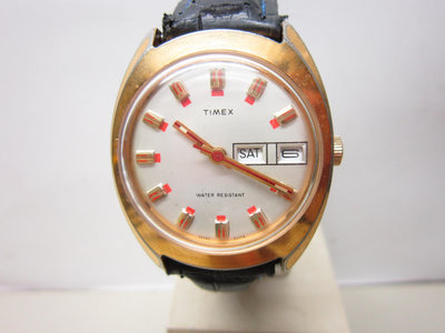 ~ㄚ爸的懷舊老錶~ TIMEX 天美時 星日期顯示 手上鍊機械錶 古董錶