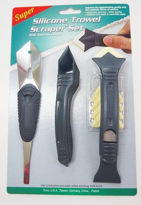 【美德工具】台灣製 ORIX pw133 矽利康工具 優惠三件組，矽力康 Silicone 刮刀抹平工具
