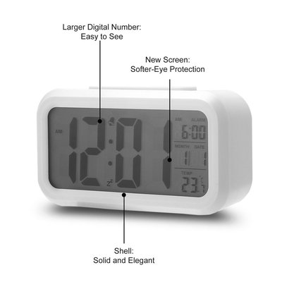 LED數字電子鬧鐘背光時間帶日曆+溫度計