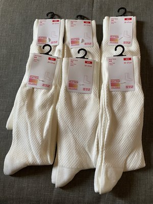 uniqlo HEATTECH SOCKS 系列 網眼長襪 白色款 單雙限量特價:150元 購買6雙可享免運費