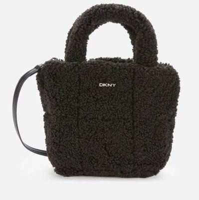 代購DKNY  Poppy - Mini Tote Bag可愛綜泰迪毛絨絨手提斜背包