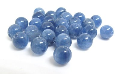 【天然寶石DIY串珠材料-超值組】極品超美2A級藍晶石Kyanite圓珠5mm寶石(零售單顆裝)