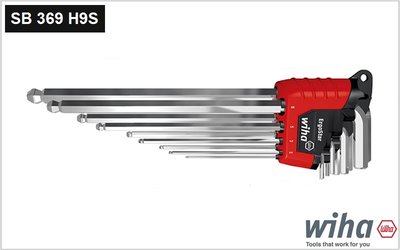 德國 Wiha 9件L型六角球頭扳手組 SB 369 H9S / 全新品公司貨