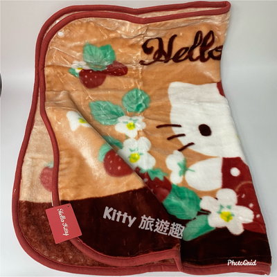 [Kitty 旅遊趣] Hello Kitty 小毛毯 凱蒂貓 三麗鷗大集合 毯子 膝蓋毯 披毯 70x100cm