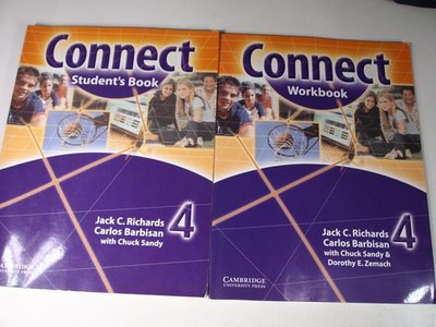 【考試院二手書】《Connect 4 Student's Book+Workbook》│Jack C.Richards Carbisan │八成新(22Z32)