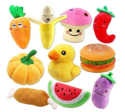 11577c 日本進口 好品質  黃色小鴨子香菇漢堡香蕉南瓜辣椒水果娃娃蔬菜肉動物毛絨毛娃娃小孩朋友玩具玩偶擺件禮品