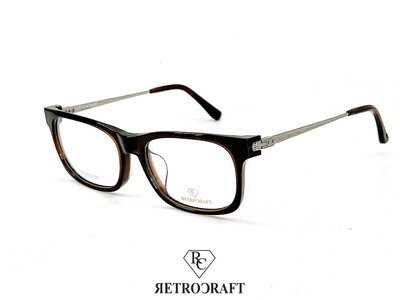 【本閣】RETROCRAFT RC1005 義大利製手工眼鏡透明茶色方框 thom chrome dita