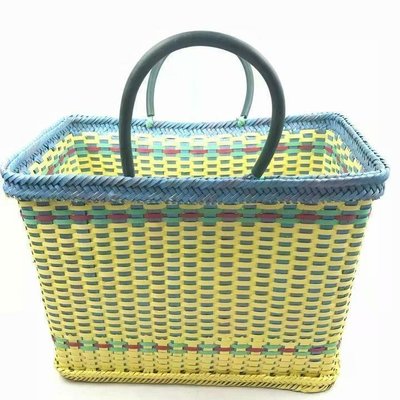特價~打包帶編織手提藍包裝帶編織籃洗澡籃可折疊手工大號買特價家用 便攜 日系