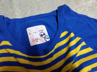 【二手品】a la sha專櫃品牌 ~藍色長上衣~~M號~