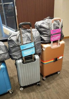 【小辣椒】32L防水尼龍旅行收納包 韓版折疊飛機包 掛行李箱拉桿行李包 出差旅遊收納包 DU-148C