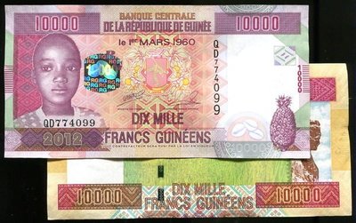 GUINEA(幾內亞）,P-New,10000-FR.,2012,品相全新UNC