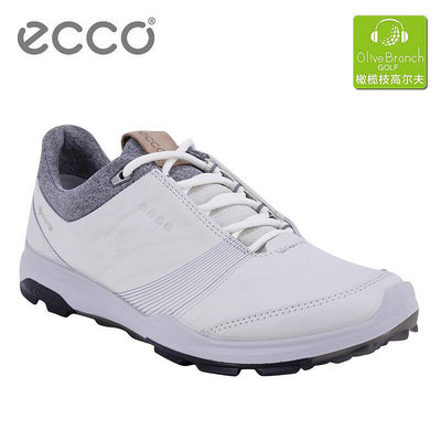 眾誠優品 ECCO愛步高爾夫球鞋女士新款防水透氣鞋固定釘系帶款無釘百搭女鞋 GF563