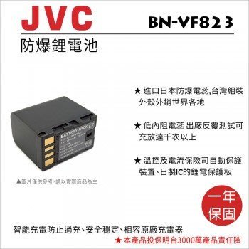 @電子街3C特賣會@全新FOR JVC BN-VF823U 鋰電池GZ D725 D740 D745 D750 D760