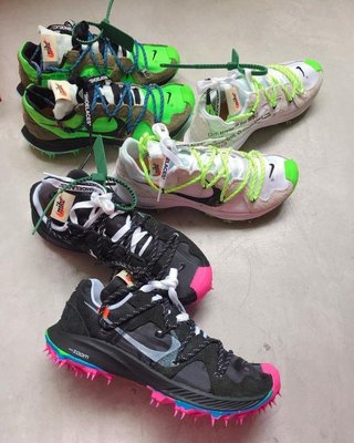 Nike x OffWhite Off-White OW Terra Kiger 5 黑粉女鞋女段女碼WMNS6.5