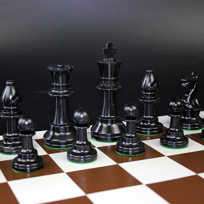 加重型國際標準比賽王97mm大號國際象棋國際跳棋套裝帶棋盤4