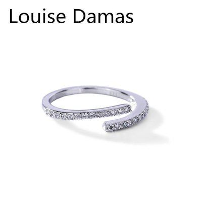 5siss韓代飾品韓國代購 Louise Damas歐美熱銷女排鉆戒指個性設計鑲鉆925銀尾戒