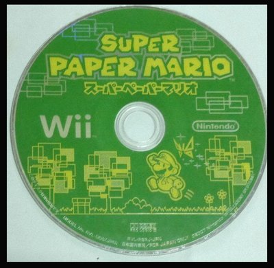 WII GAME--SUPER PAPER MARIO超級紙片瑪利歐--日版/2手