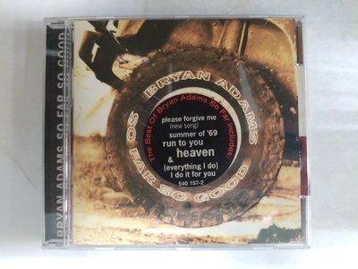 昀嫣音樂(CD74)  BRYAN ADAMS SO FAR SO GOOD 1993年 保存如圖 售出不退