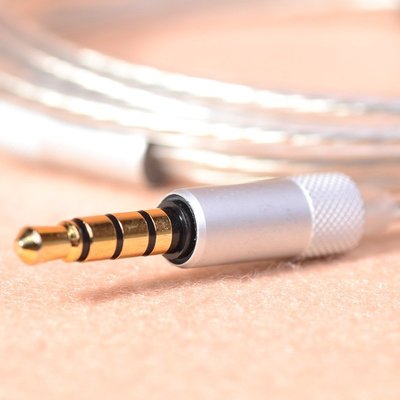 DIY耳機線材MMCX插拔音頻線升級鍍銀帶麥柔軟配件SE215 535 3.5mm樂悅小鋪