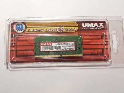 [電腦叢林資訊]-全新筆記型電腦UMAX 力晶 DDR4 2400 4G 記憶體 - 外盒有些許刮痕不介意再下標