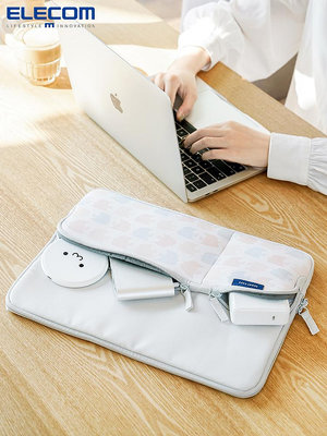 新品內膽ELECOM筆記本電腦包macbook pro收納包內膽包適用蘋果華為電腦手提包設備保護套女13.3寸現貨