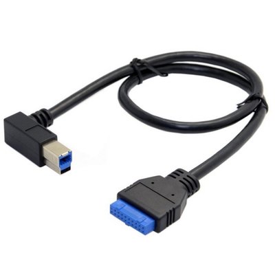 U3-380  20pin轉USB3.0 B公線 USB3.0轉接線 主機板轉接線 USB19針轉接線 USB B公線