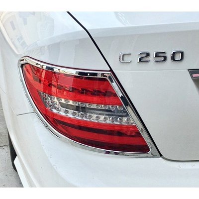 【JR佳睿精品】2011-2014 Benz 賓士 C W204 C180 C200 C250鍍鉻後燈框 尾燈框 改裝