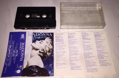 瑪丹娜 Madonna 1986 真實者 True Blue 飛碟唱片 台灣版 錄音帶 卡帶 磁帶 附歌詞