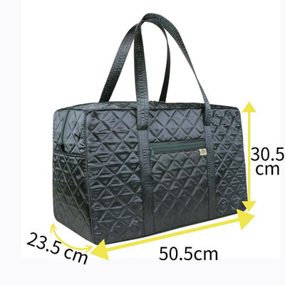 泰國新款共4色-NaRaYa 曼谷包 - 經典素色緞面旅行袋(L) 輕量媽媽包 旅行包 行李袋 NBS-110B/L