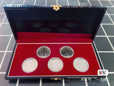 5枚套幣龍紋禮盒 千禧年龍拾圓紀念幣十元錢幣2000年硬幣收