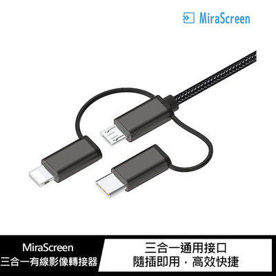 最強同屏器!!強尼拍賣~MiraScreen LD36 三合一有線HDMI影像轉接器