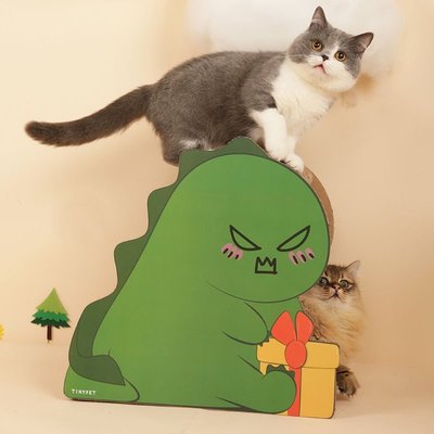 新品Tinypet小芥恐龍貓抓板瓦楞紙貓窩貓爬架立式貓爪板用品貓貓~熱賣款！