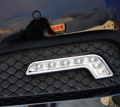 圓夢工廠 Benz 賓士 E W212 E200 E220 E250 E300 E350 鍍鉻銀 前保桿日行燈 燈框飾貼