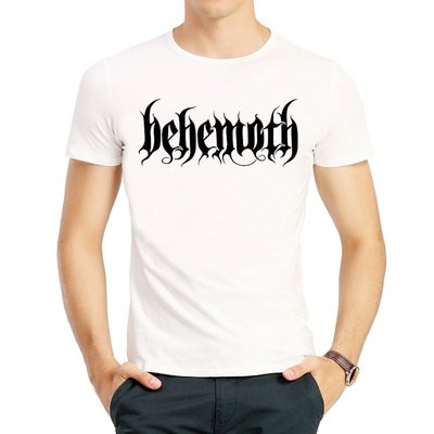 【可選兒童尺寸】波蘭黑金屬樂隊T恤衫 白色短袖貝希摩斯衣服男女Behemoth T-shirt