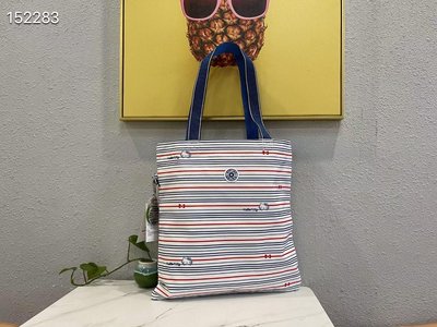 Kipling 猴子包  Kitty 聯名系列 紅藍條紋 KI5003 輕便時尚購物袋 托特包 手提肩背包 限時優惠