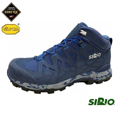 (登山屋)日本SIRIO-Gore Tex中筒登山健行鞋PF156DE丹寧藍