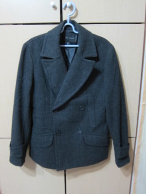 衣市藍~Kai-aakmann 短大衣 (KR:M/US:S~170/88A~深鐵灰~80%羊毛~) (210119)