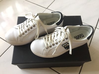Karl Lagerfeld皮製休閒小白鞋