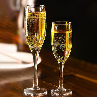 水晶玻璃笛型香檳杯白葡萄酒高腳杯香檳酒杯一體式雞尾酒杯
