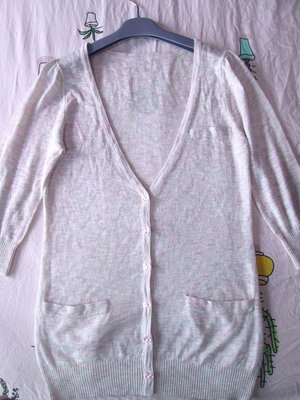 日本專櫃INED ef de漸層淡粉色LIZ LISA INDEX BYE BYE款針織外套上衣