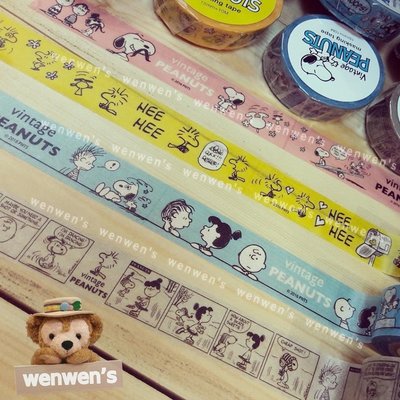 【Wenwens】日本帶回 SNOOPY 史努比 史奴比 糊塗坦克 紙膠帶 裝飾貼 拍立得 行事曆 手帳 日本製 單售價