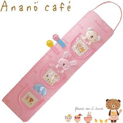 【棠貨鋪】日本 Anano Cafe 口袋照片 寶貝身高計量尺 - 粉. 黃