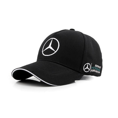新品 汽車車標帽 棒球帽 新款刺繡梅賽德斯賓士主題棒球帽amg大G帽子F1賽車機車鴨舌帽（滿599元）