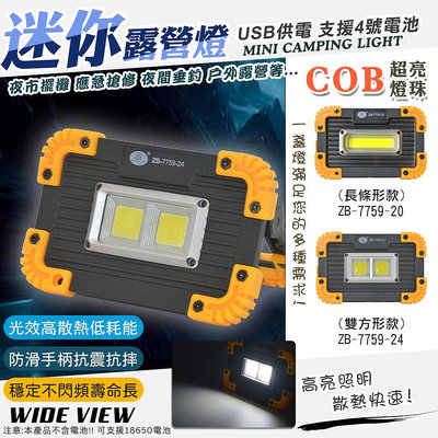 【UP101】迷你COB工作探照燈(USB工作燈 警示燈 COB 露營燈 夜間垂釣燈 手電筒/UZB-7759P)