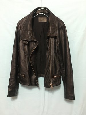 英國品牌 ALLSAINTS 搖滾 騎士 黑色皮衣外套 夾克