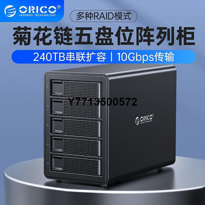 ORICO奧睿科 3.5寸企業級菊花鏈硬碟柜Type-C硬碟盒10Gbps陣列柜