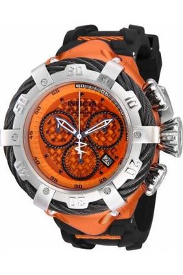 《大男人》Invicta 30072 瑞士大錶徑52MM個性潛水錶，特殊錶冠設計，螢光橘色非常漂亮值得收藏