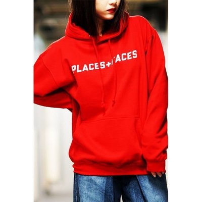 特賣-Places+Faces P+F 3M Hoodie 十字Logo衛衣加絨帽衫[]