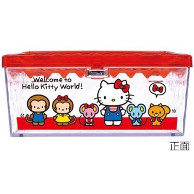 正版授權 日本 日貨 三麗鷗 HELLO KITTY 凱蒂貓 小物收納盒 置物盒 桌上盒 化妝棉盒